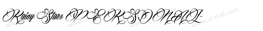 Rainy Stars PERSONAL字体转换